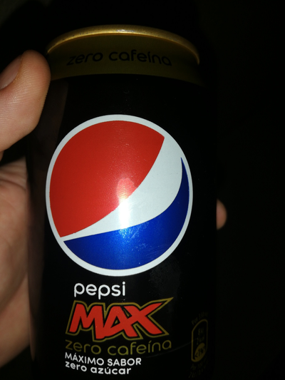 Pepsi max zero cafeína Pepsi max zero cafeína