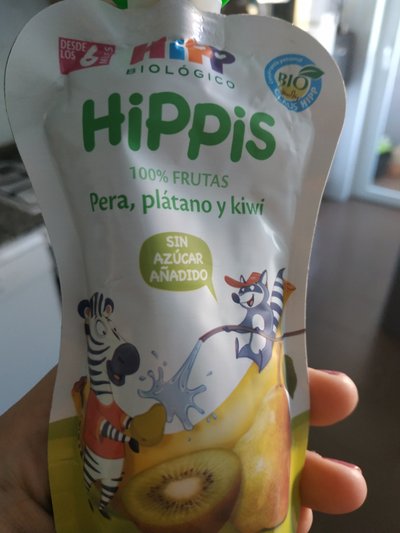 Puré de frutas pera, plátano y kiwi Puré de frutas pera, plátano y kiwi