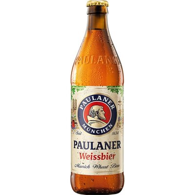 Paulaner Hefe Weissbier Naturtrub Cerveza Trigo Alemana Botella, 1x50cl Paulaner Hefe Weissbier Naturtrub Cerveza Trigo Alemana Botella, 1x50cl