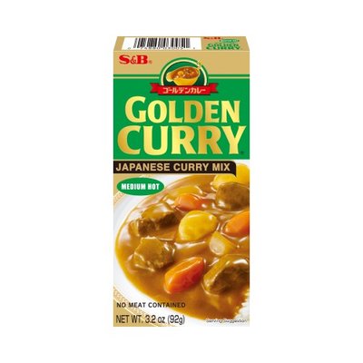 S&B:GOLDEN CURRY MIX IN BLOCK MED. 92g S&B:GOLDEN CURRY MIX IN BLOCK MED. 92g