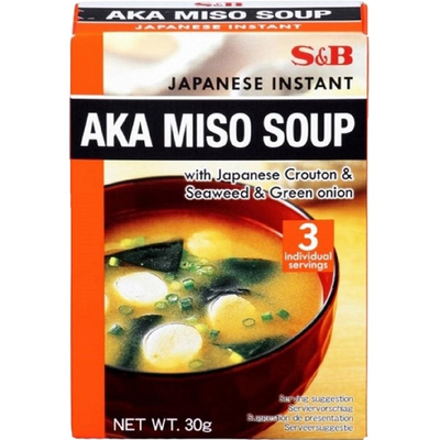 S&B:JAPANESE INSTANT AKA MISO SOUP 30g S&B:JAPANESE INSTANT AKA MISO SOUP 30g