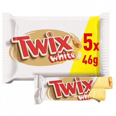 Twix White Barritas De Chocolate Blanco, Galleta Y Caramelo Pack De 5 X 46g Twix White Barritas De Chocolate Blanco, Galleta Y Caramelo Pack De 5 X 46g