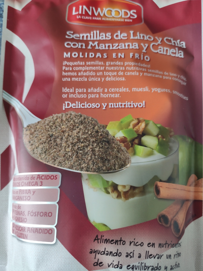 Semillas de lino y chía con manzana y canela Semillas de lino y chía con manzana y canela