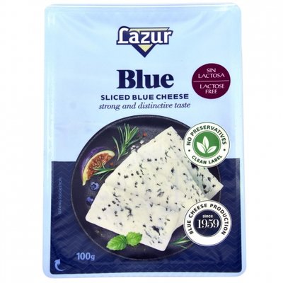 Queso Azul En Lonchas Blue Lazur Sin Lactosa 100 G. Queso Azul En Lonchas Blue Lazur Sin Lactosa 100 G.