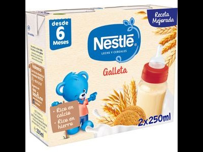 NESTLÉ LECHE Y CEREALES Galleta María A Partir De 6 Meses 2 X 250ml NESTLÉ LECHE Y CEREALES Galleta María A Partir De 6 Meses 2 X 250ml
