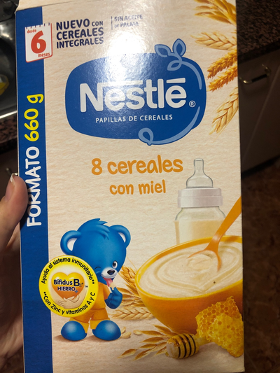 Papilla 8 cereales con miel Papilla 8 cereales con miel