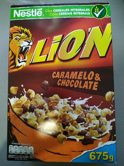 Cereales Lion caramelo y chocolate Cereales Lion caramelo y chocolate