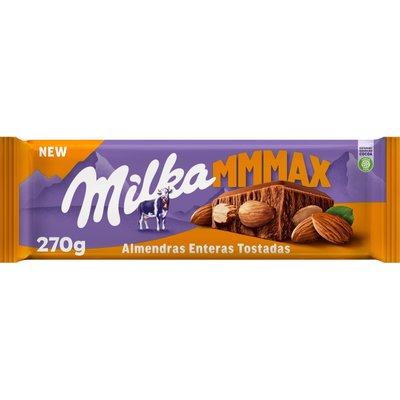 MILKA MMMAX TABLETA DE CHOCOLATE ALMENDRAS 270GR MILKA MMMAX TABLETA DE CHOCOLATE ALMENDRAS 270GR