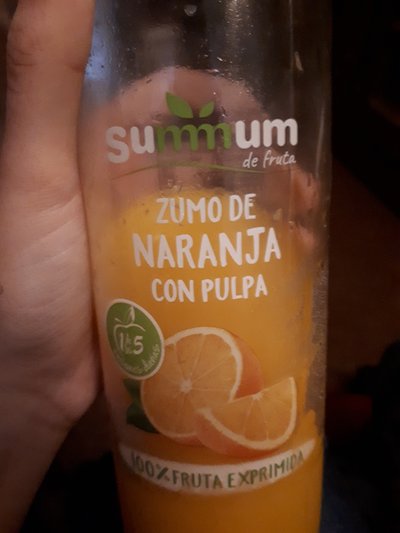 Zumo de naranja con pulpa Zumo de naranja con pulpa