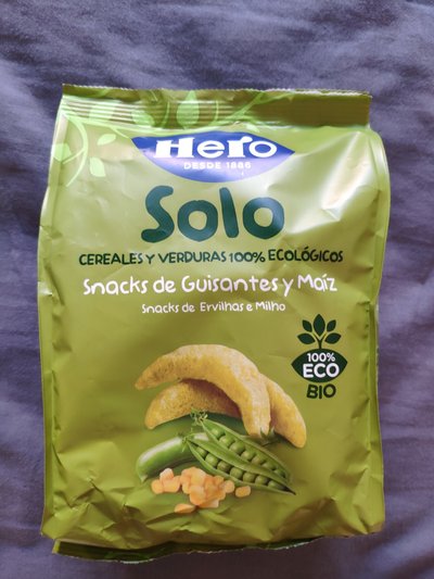 Snacks de guisante y maíz Snacks de guisante y maíz