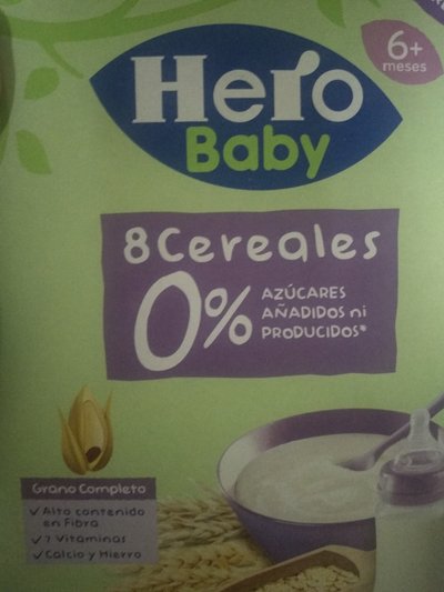 Papilla 8 cereales 0% azúcares añadidos ni producidos Papilla 8 cereales 0% azúcares añadidos ni producidos