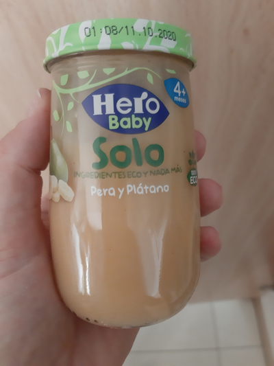 Puré de pera y plátano Puré de pera y plátano
