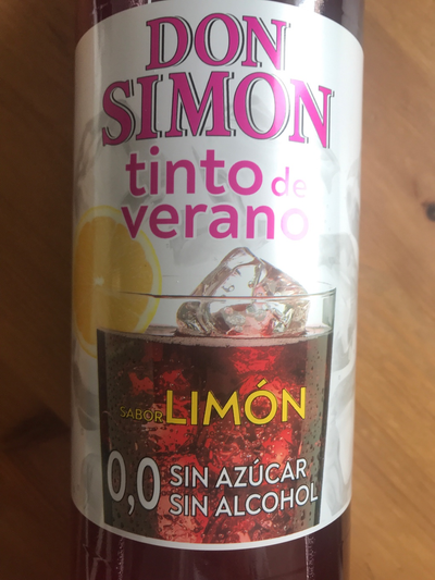 Tinto de verano sabor limón sin alcohol Tinto de verano sabor limón sin alcohol