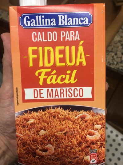 Caldo para fideuá de marisco