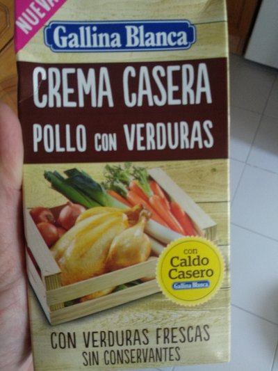 Crema de pollo con verduras Crema de pollo con verduras
