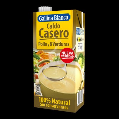 Caldo Casero De Pollo Y 8 Verduras 100% Natural Gallina Blanca 2 Briks De 1 L Caldo Casero De Pollo Y 8 Verduras 100% Natural Gallina Blanca 2 Briks De 1 L