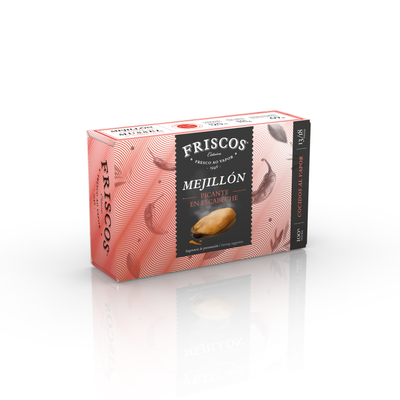 Mejillones 13/18 En Escabeche Picante Friscos 111g Mejillones 13/18 En Escabeche Picante Friscos 111g