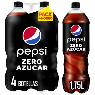 Pepsi Zero Azúcar Pack De 4 Botellas De 1,75 L. Pepsi Zero Azúcar Pack De 4 Botellas De 1,75 L.