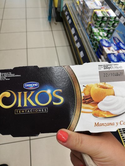 Yogur oikos con manzana y canela Yogur oikos con manzana y canela