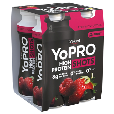 Yopro Shots Red Fruits 100g X4 Yopro Shots Red Fruits 100g X4