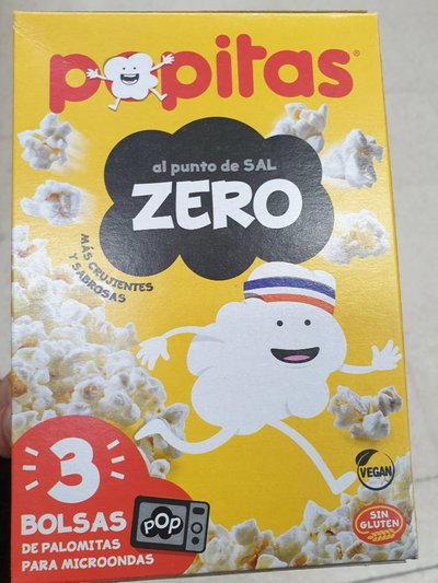 Palomitas al punto de sal zero Palomitas al punto de sal zero