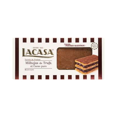 Lacasa Turrón De Milhojas De Trufa Al Caco Puro 200g Lacasa Turrón De Milhojas De Trufa Al Caco Puro 200g