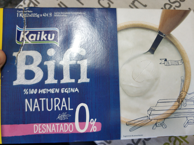 Yogur natural desnatado 0% Yogur natural desnatado 0%