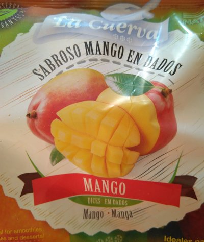 Mango en dados congelados Mango en dados congelados