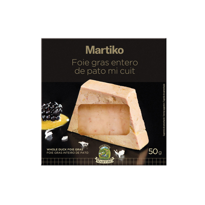 Foie Gras Entero De Pato Mi Cuit Martiko 50g Foie Gras Entero De Pato Mi Cuit Martiko 50g