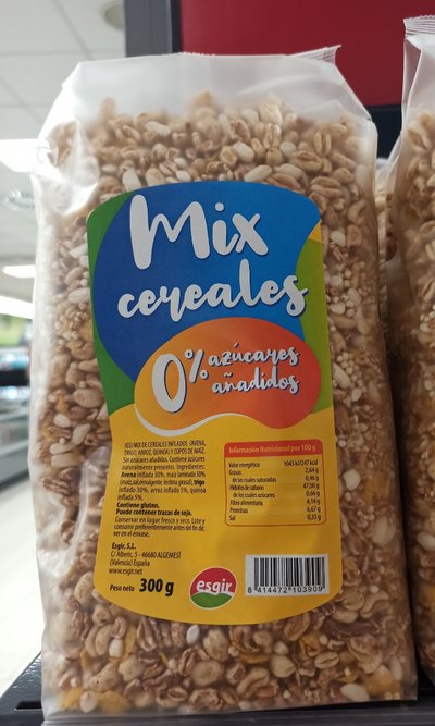 Mix cereales 0% azúcares añadidos Mix cereales 0% azúcares añadidos