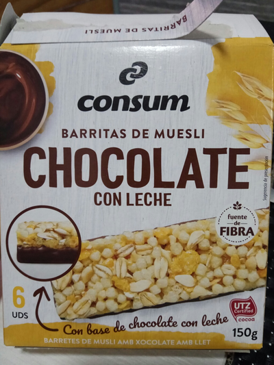 Barritas de muesli chocolate con leche Barritas de muesli chocolate con leche