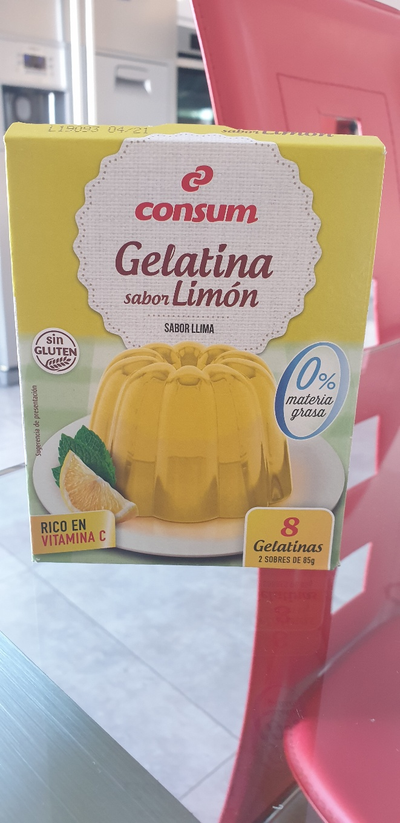 Gelatina sabor limón Gelatina sabor limón