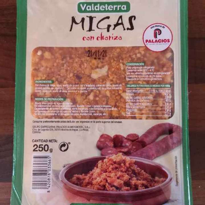 Migas con chorizo Migas con chorizo