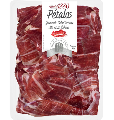 Boadas Jamon De Cebo Iberico (50% Raza Iberica), Cortado En Petalos Boadas 1880 80 G. Boadas Jamon De Cebo Iberico (50% Raza Iberica), Cortado En Petalos Boadas 1880 80 G.