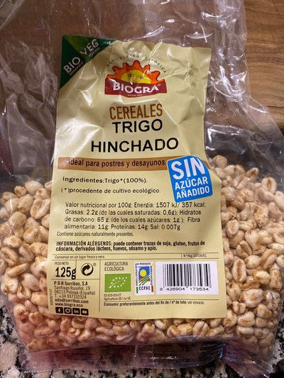 Cereales de trigo hinchado Cereales de trigo hinchado