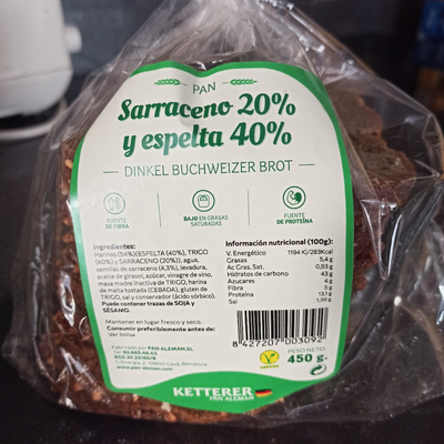 Pan Sarraceno y espelta Pan Sarraceno y espelta