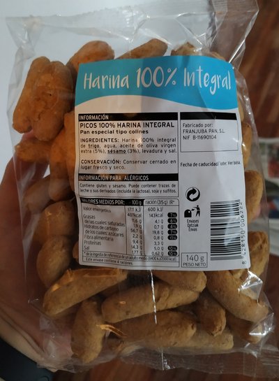 Picos 100% harina integral Picos 100% harina integral