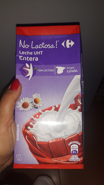 Leche UHT entera sin lactosa Leche UHT entera sin lactosa