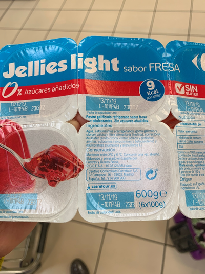Gelatina light sabor fresa Gelatina light sabor fresa