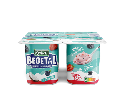 Kaiku Begetal Soja-coco Con Frutos Rojos 4x125 Gr Kaiku Begetal Soja-coco Con Frutos Rojos 4x125 Gr