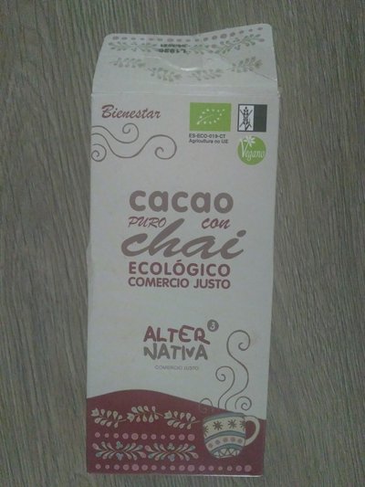 Chocolate negro 85% con chai