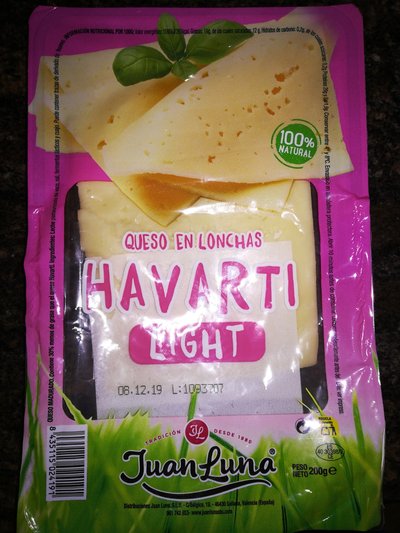 Queso en lonchas havarti light Queso en lonchas havarti light