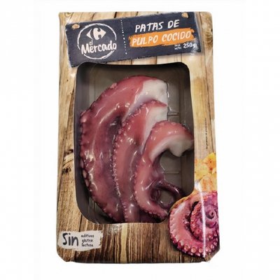 Pata De Pulpo Cocido Carrefour El Mercado 250 G Pata De Pulpo Cocido Carrefour El Mercado 250 G