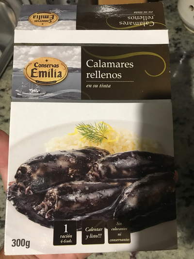 Calamares rellenos en su tinta Calamares rellenos en su tinta