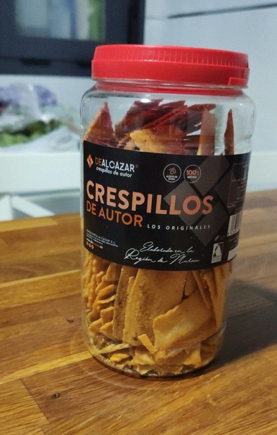 Crespillos De Autor', 'ingredientslist': 'harina De Trigo, Aceite De Oliva, Pimiento Molido Picante Y Sal. Crespillos De Autor', 'ingredientslist': 'harina De Trigo, Aceite De Oliva, Pimiento Molido Picante Y Sal.