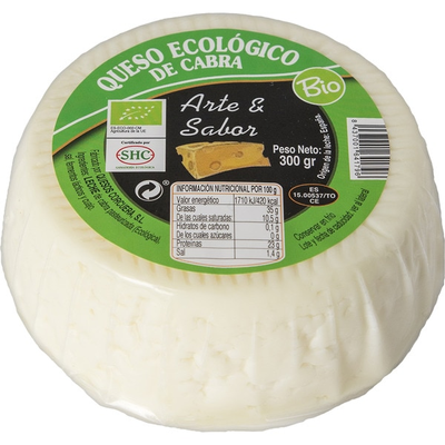 Queso De Cabra Tierno Ecológico Arte Y Sabor 300 G Queso De Cabra Tierno Ecológico Arte Y Sabor 300 G