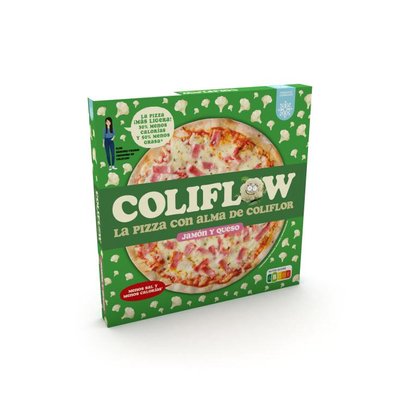 Pizza Jamón Y Queso Con Base Coliflor Congelada Coliflow 400g Pizza Jamón Y Queso Con Base Coliflor Congelada Coliflow 400g