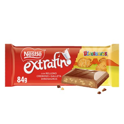 NESTLÉ EXTRAFINO Tableta De Chocolate Y Galleta Dinosaurus 84g NESTLÉ EXTRAFINO Tableta De Chocolate Y Galleta Dinosaurus 84g