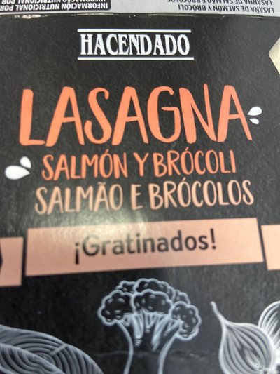 Lasaña de salmón y brócoli Lasaña de salmón y brócoli