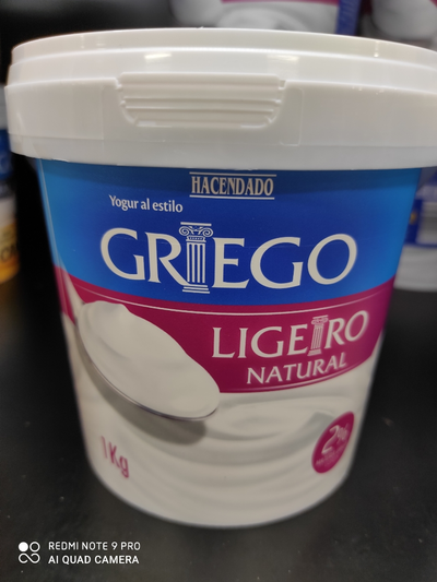 Yogur griego natural Yogur griego natural